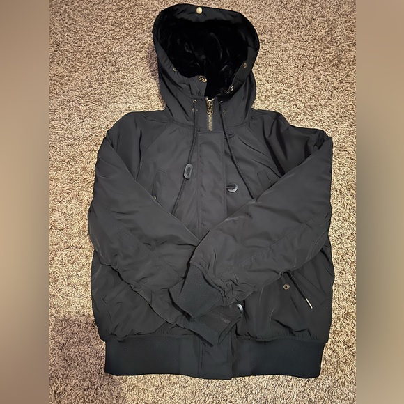 H&M Winter Jacket with Fur Hood - Picture 3 of 4